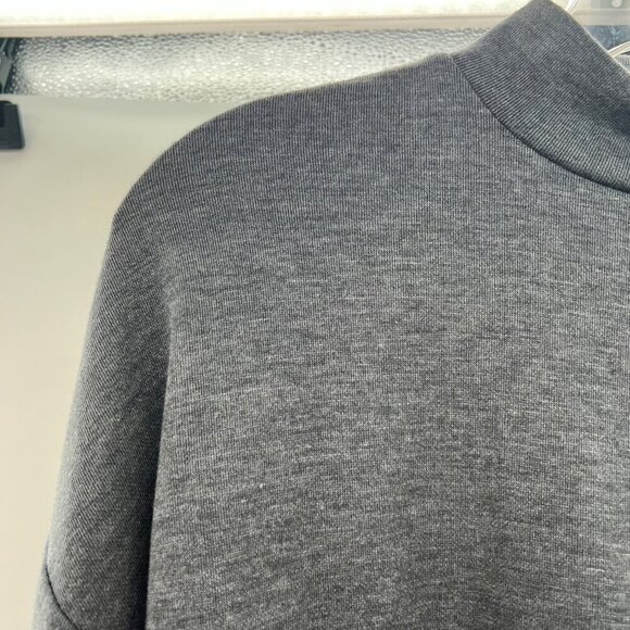 Ophelia Roe Mock Neck Sweatshirt Gray Women's Size Small Long Sleeve - Picture 5 of 9